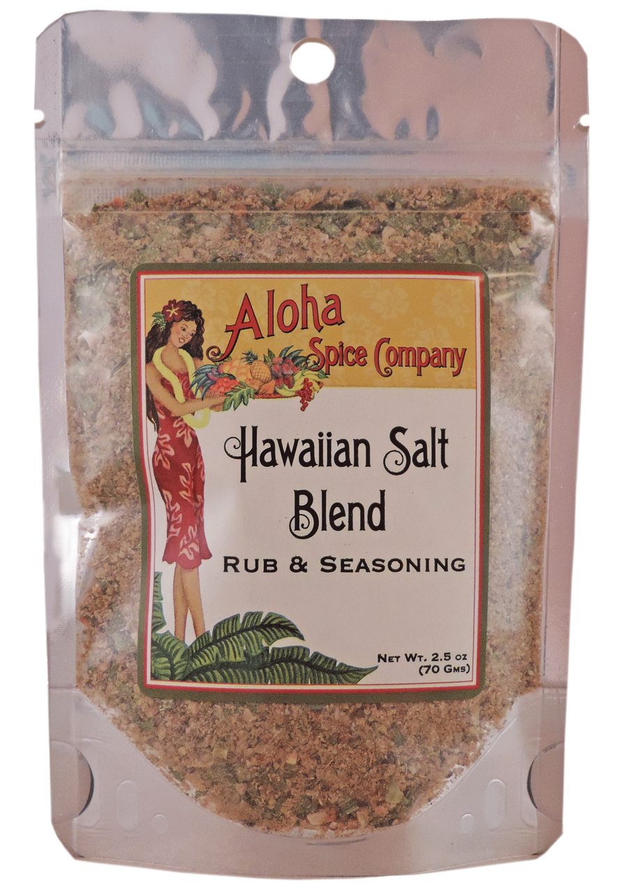 Hawaiian Salt Blend Rub & Seasoning 2.5 oz. Stand Up Pouch