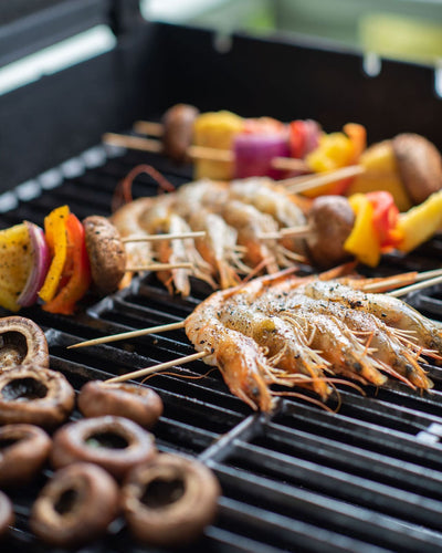 Grilled Shrimp and Vegetables Skewers