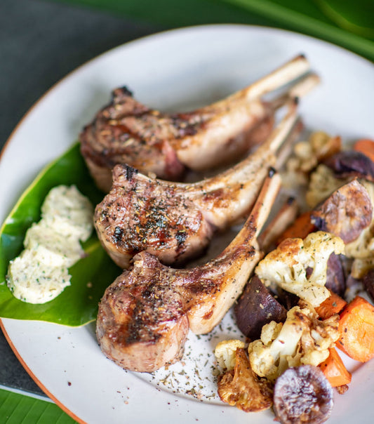 Grilled Double Lamb Chops