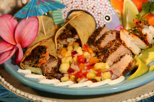 Shrimp & Ahi Wraps with Tropical Salsa