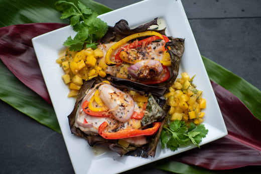 Grilled Mahi Mahi in Banana Leaves