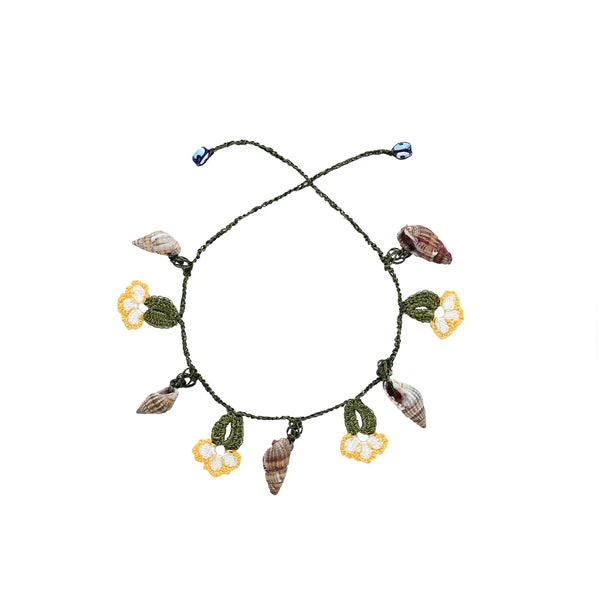 Pellew Shell Boho Chic Floral Anklet