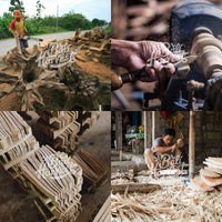 Handmade Teak Wooden Christmas Tree Ornaments Decorations