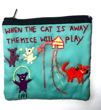 "Chalee" Small Hand Embroidered Pouches by Hmong Youth in Laos