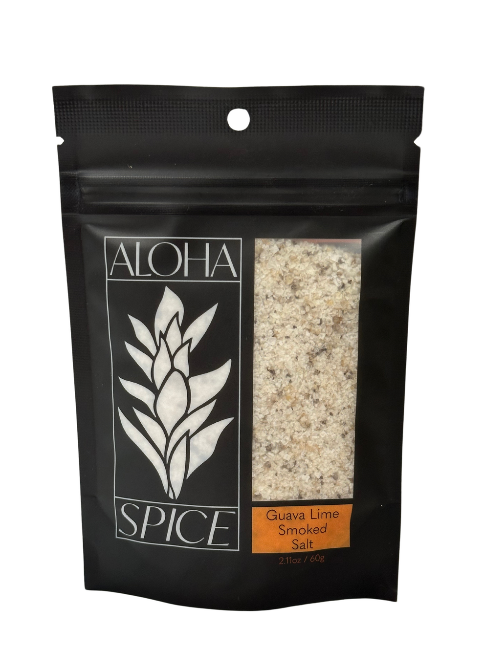 Guava Lime Smoked Hawaiian Sea Salt 2.11 oz. Stand Up Pouch Aloha