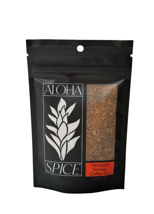 Hanapepe Smokey Coffee Rub & Seasoning 2.89 oz. Stand Up Pouch