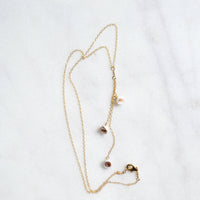 Puka Shell Lariat Necklace: 16 inches / Gold Filled