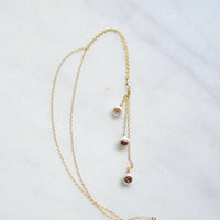 Puka Shell Lariat Necklace: 16 inches / Gold Filled