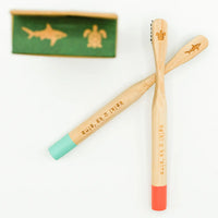 Hawaiian Bamboo Toothbrushes For Kids 2-Pack | Soft
