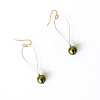 Drop Pearl Earrings - Gold
