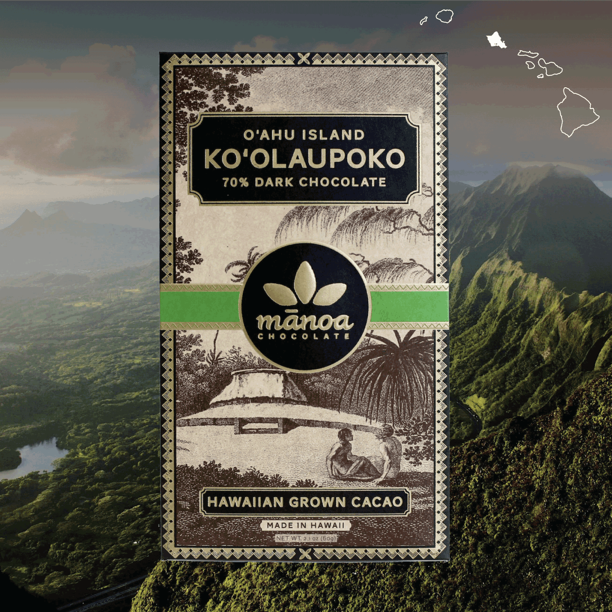 Ko'olaupoko, O'ahu Island Chocolate Bar 70%