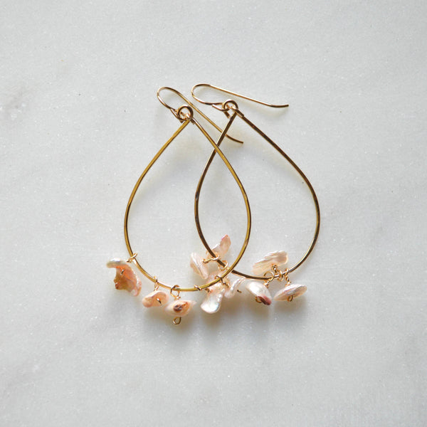 Light Pink Keshi Teardrops
