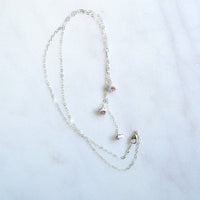 Puka Shell Lariat Necklace: 16 inches / Gold Filled