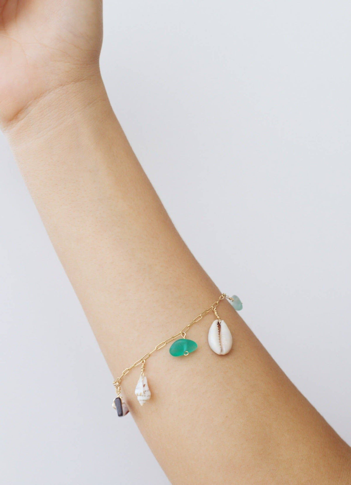 Gold Ocean Charm Bracelet