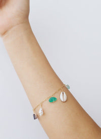 Gold Ocean Charm Bracelet