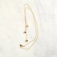 Puka Shell Lariat Necklace: 16 inches / Gold Filled