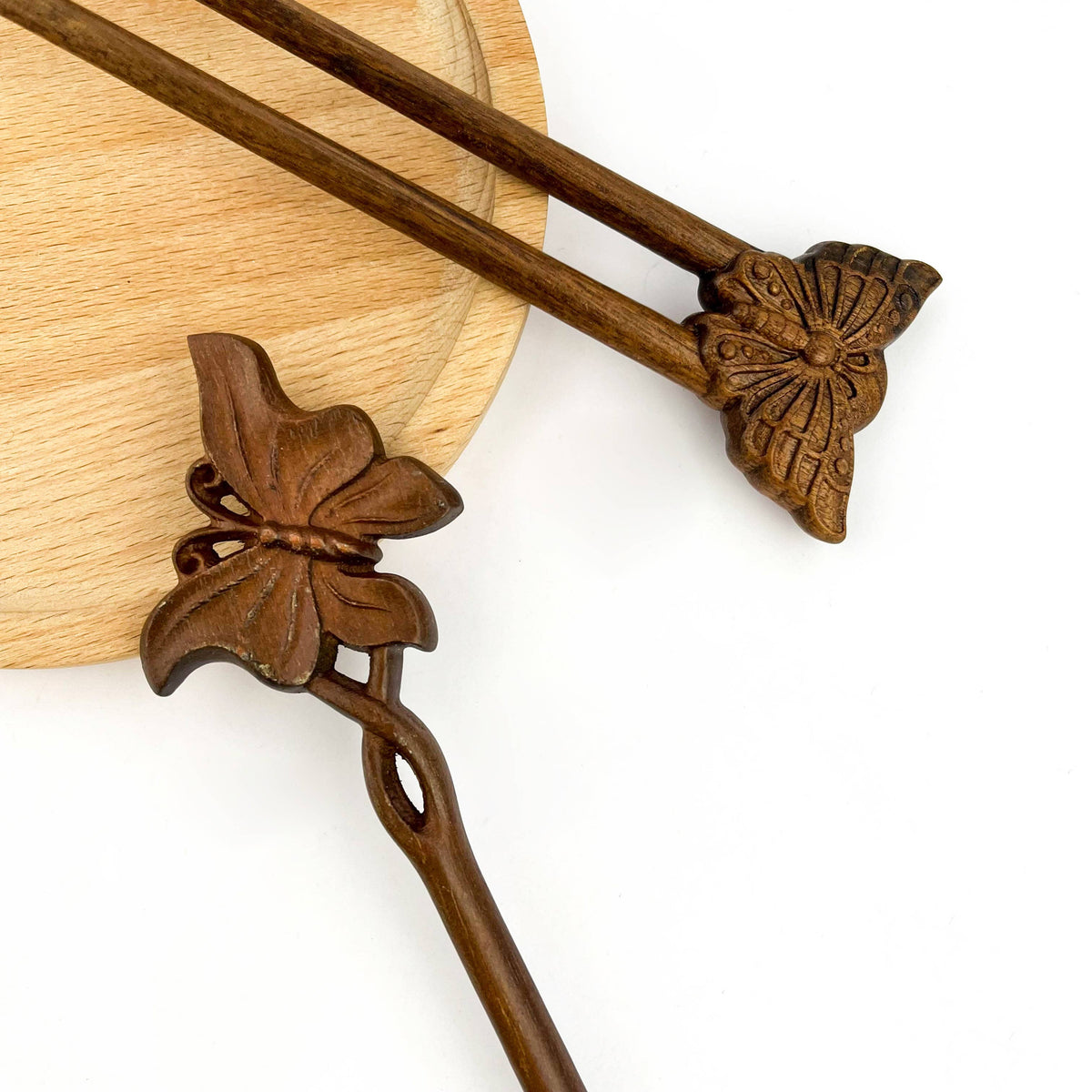 Sandalwood Handmade Butterfly Hairpin