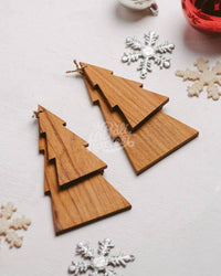 Handmade Teak Wooden Christmas Tree Ornaments Decorations