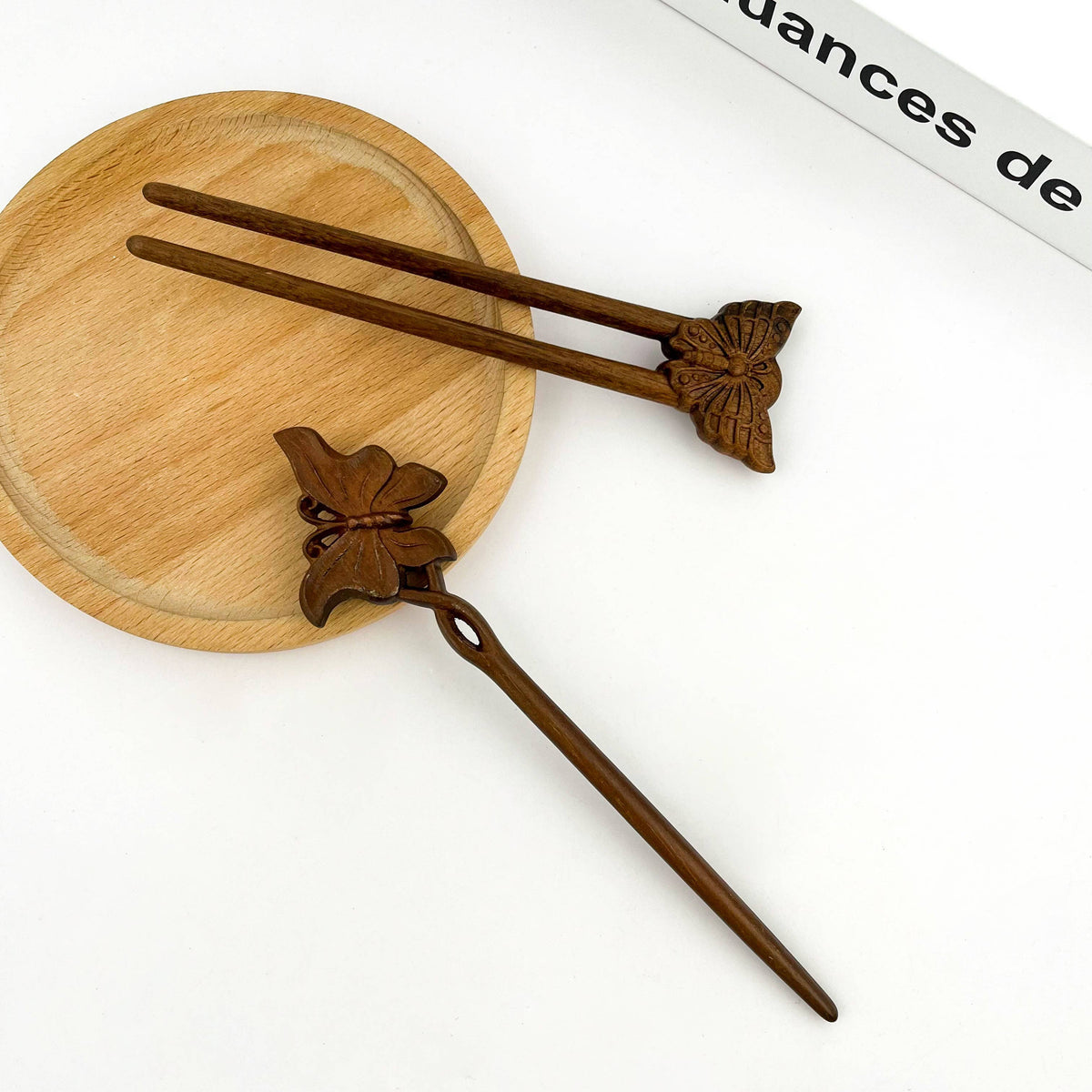 Sandalwood Handmade Butterfly Hairpin