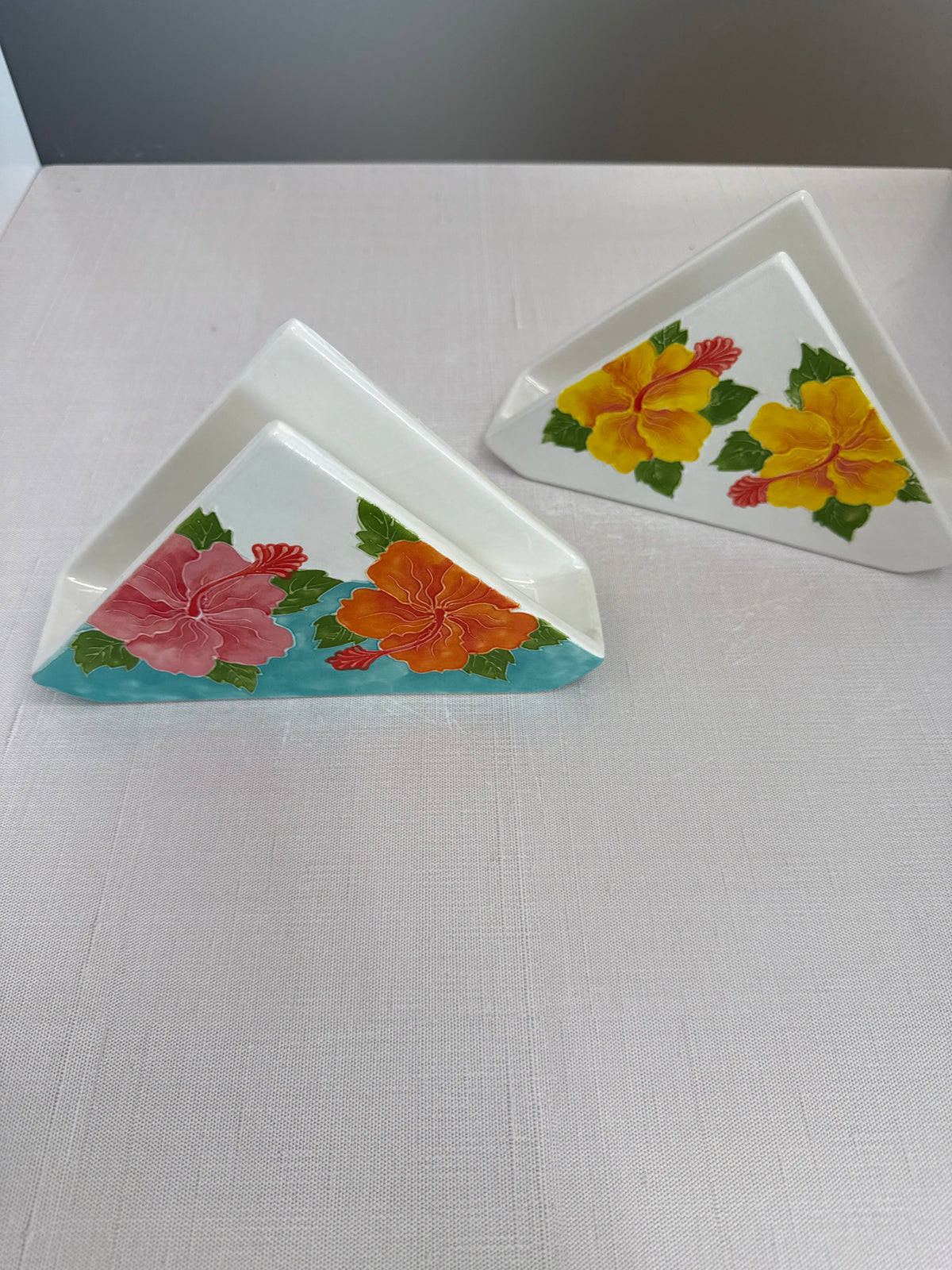 Napkin Holder-Hand Painted Hibiscus