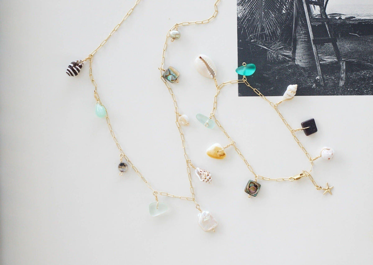 Gold Ocean Charm Bracelet