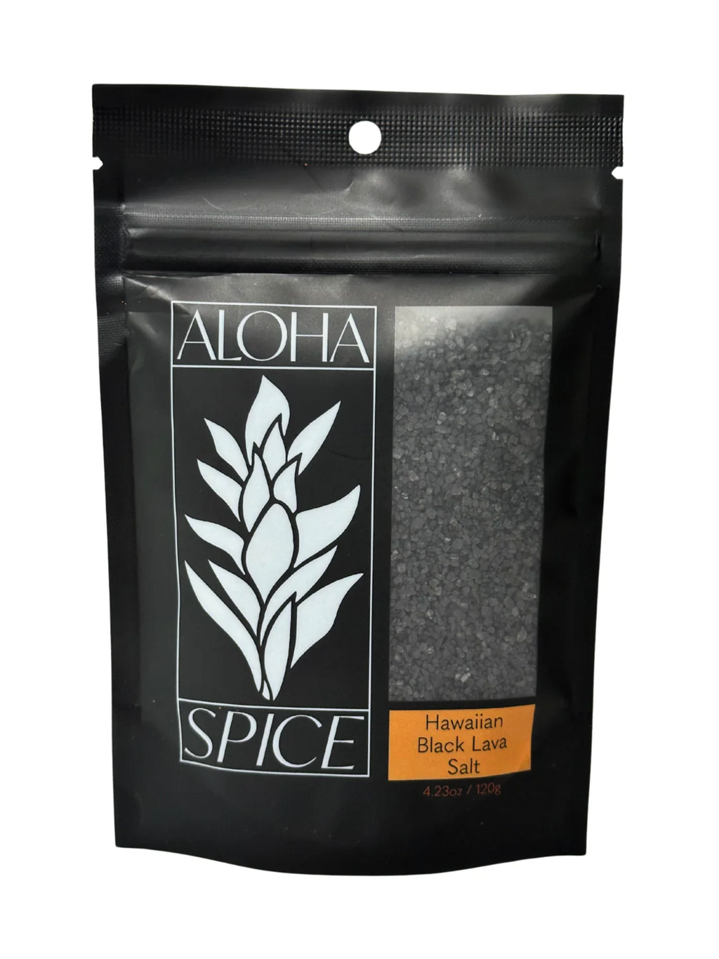 Black Lava Hawaiian Sea Salt 4.23 Oz. Stand Up Pouch – Aloha Spice