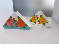 Napkin Holder-Hand Painted Hibiscus