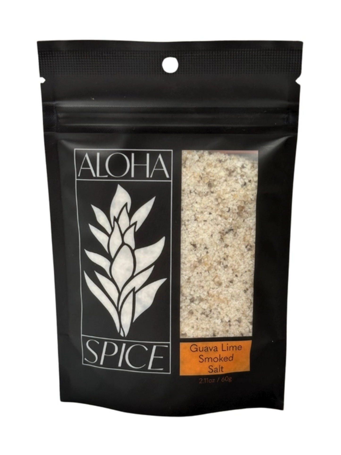 Guava Lime Smoked Hawaiian Sea Salt 2.11 oz. Stand Up Pouch