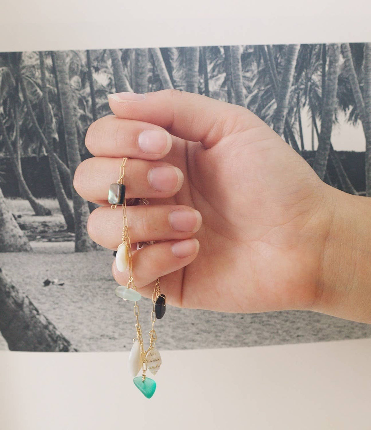 Gold Ocean Charm Bracelet