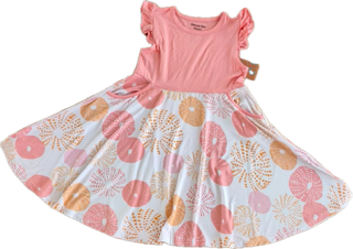 Girls Pocket Swing Dress in Urchin Bliss