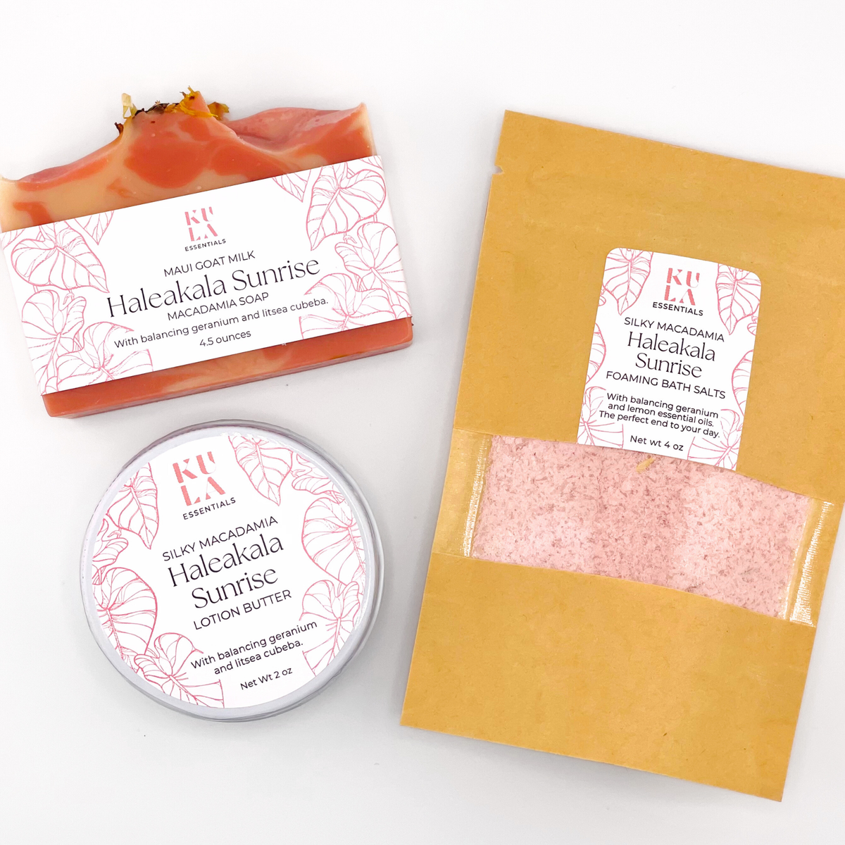 Silky Macadamia Foaming Bath Salts - Haleakala Sunrise