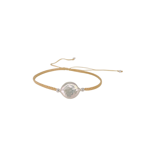 Adjustable 8mm Pearl String Bracelet