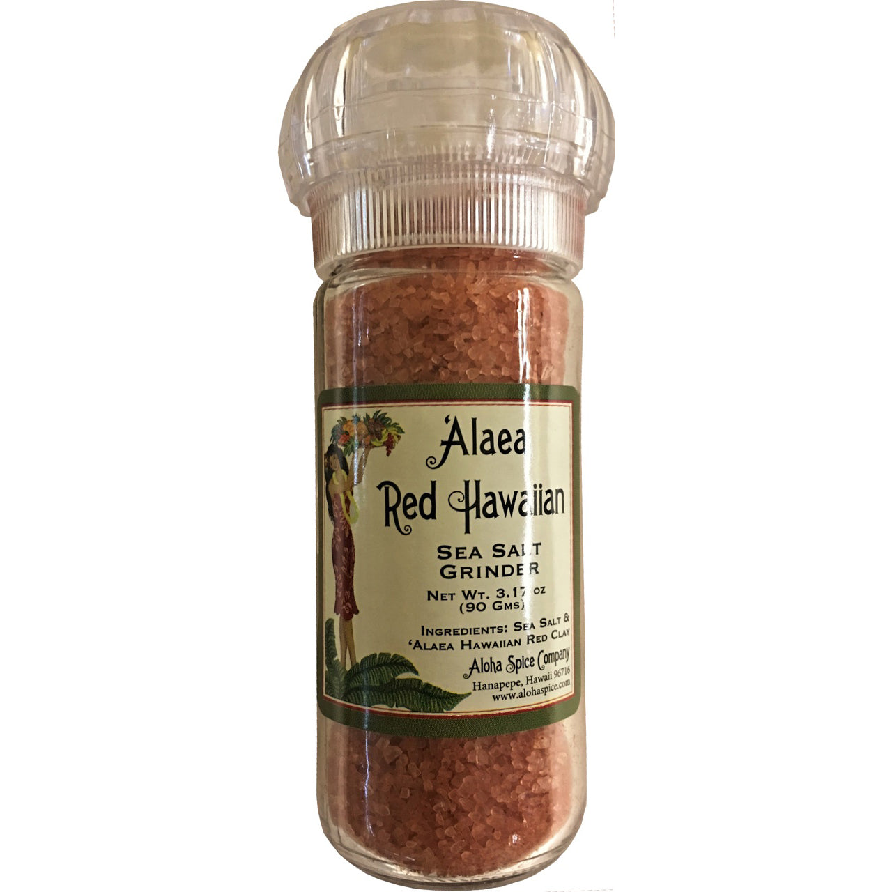 `Alaea Hawaiian Salt 3.17 oz. Refillable Grinder