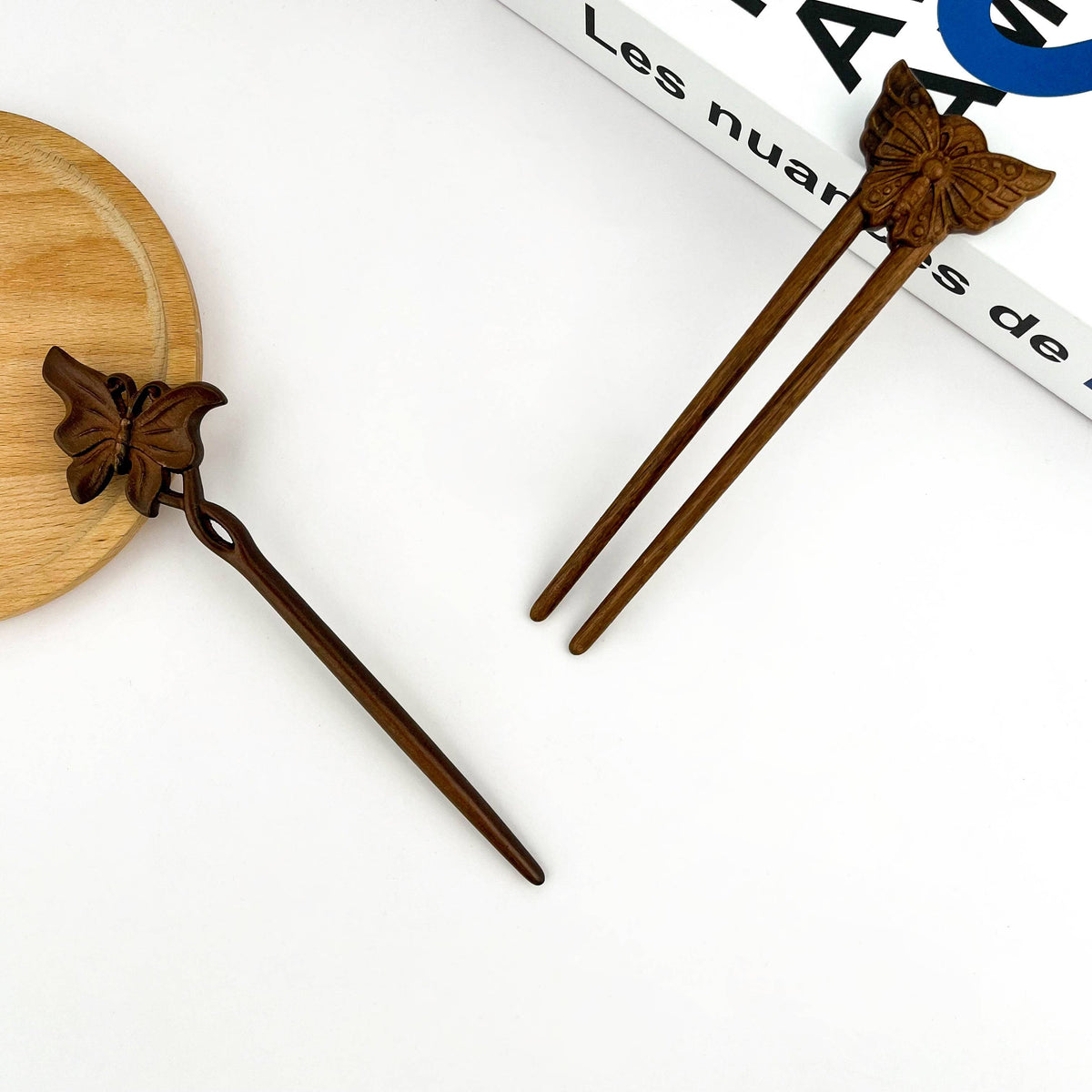 Sandalwood Handmade Butterfly Hairpin