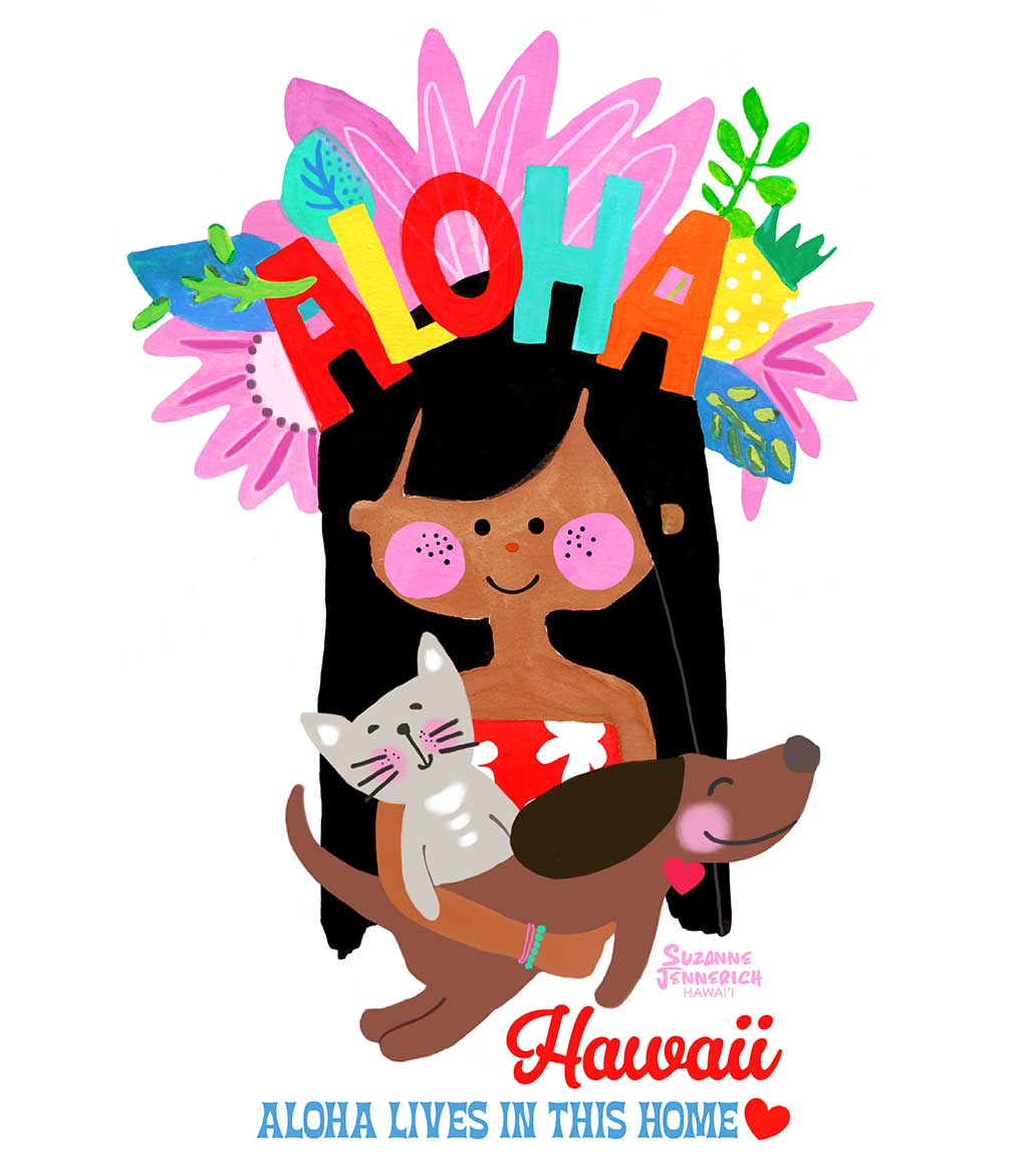 ALOHA SUSU PETS kitchen towel