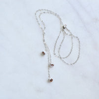 Puka Shell Lariat Necklace: 16 inches / Gold Filled
