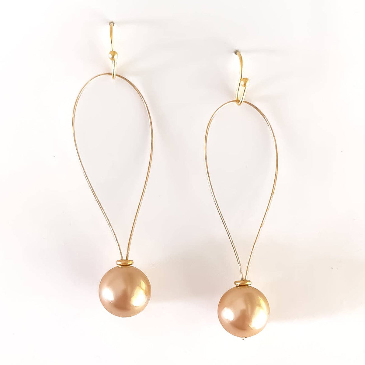 Drop Pearl Earrings - Gold
