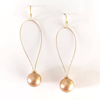 Drop Pearl Earrings - Gold