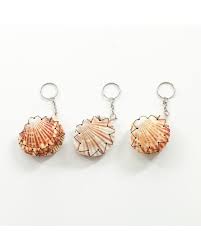 Pecten Shell Coin Purse With Keychain