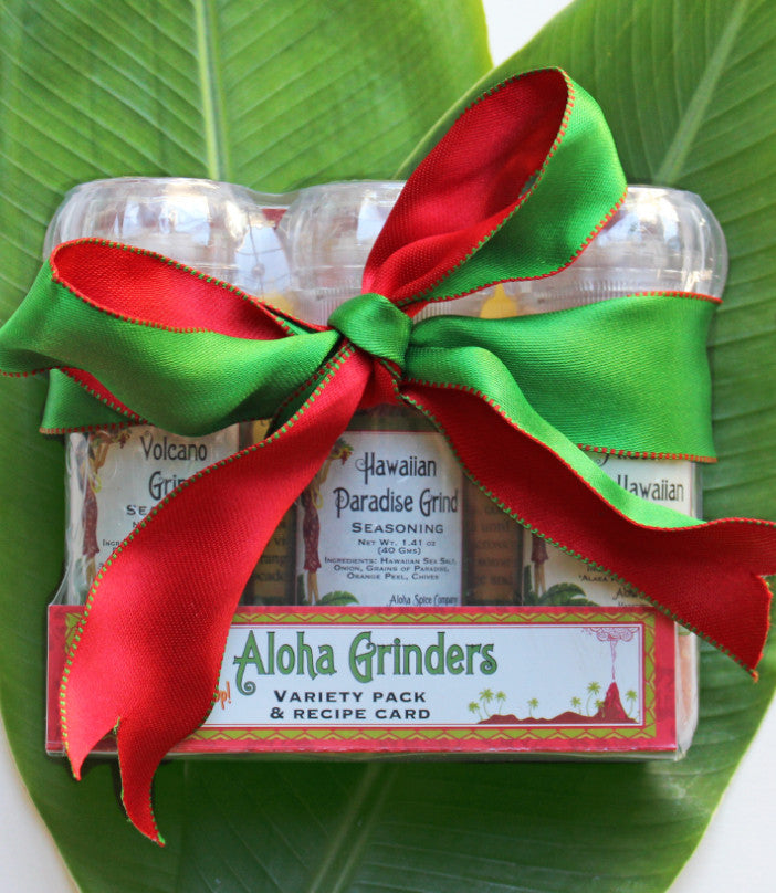 3 Grinders with Recipe Card Aloha Spice Company
