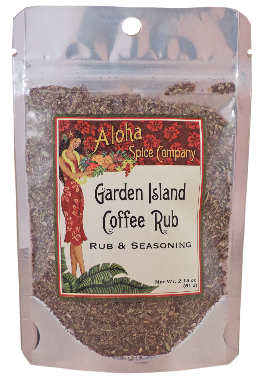 Garden Island Coffee Rub & Seasoning 2.15 oz. Stand Up Pouch